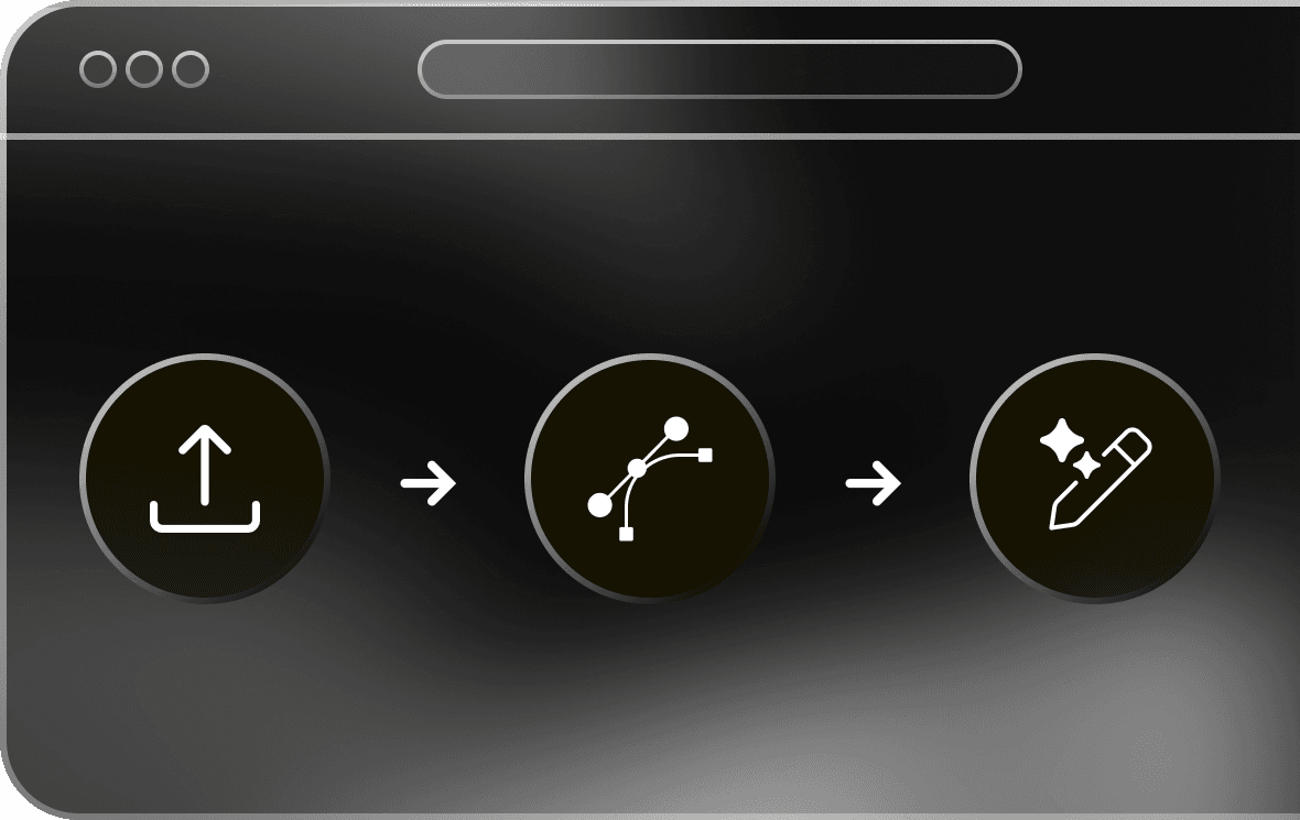 Upload, vectorize, and edit a logo entirely in the browser