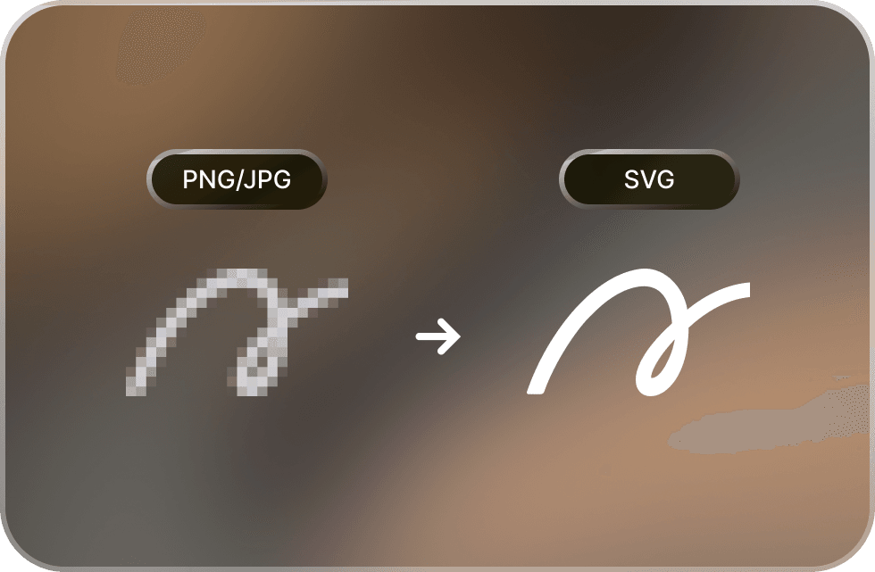 A pixelated PNG/JPG logo traced into a clean, crisp SVG